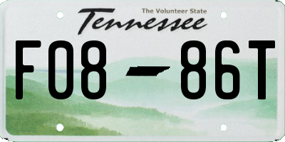 TN license plate F0886T