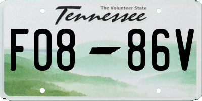 TN license plate F0886V