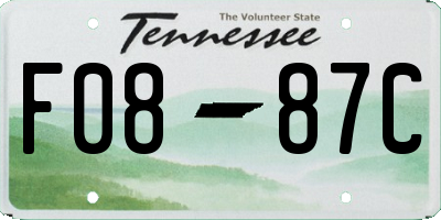 TN license plate F0887C