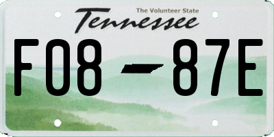 TN license plate F0887E