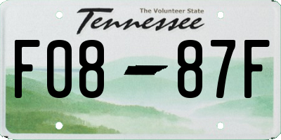 TN license plate F0887F