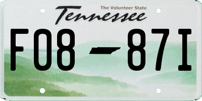 TN license plate F0887I
