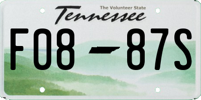 TN license plate F0887S