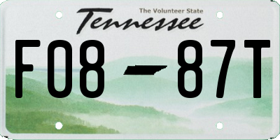 TN license plate F0887T