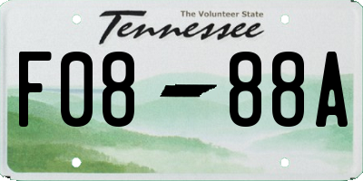 TN license plate F0888A