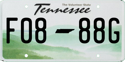 TN license plate F0888G
