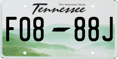 TN license plate F0888J