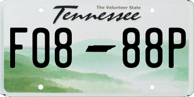 TN license plate F0888P