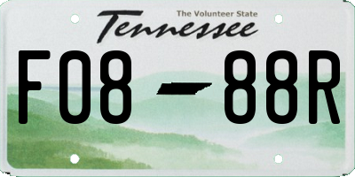 TN license plate F0888R