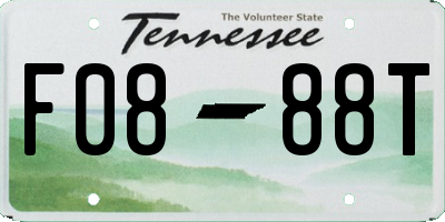 TN license plate F0888T