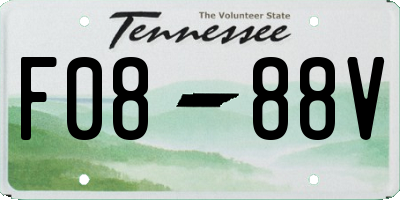 TN license plate F0888V