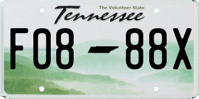 TN license plate F0888X