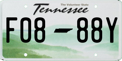 TN license plate F0888Y