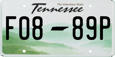 TN license plate F0889P
