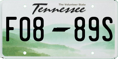 TN license plate F0889S