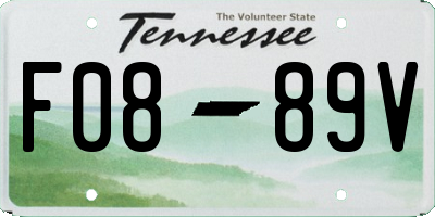 TN license plate F0889V