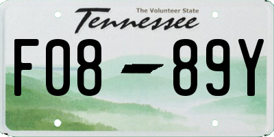 TN license plate F0889Y
