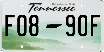 TN license plate F0890F