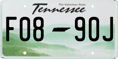 TN license plate F0890J