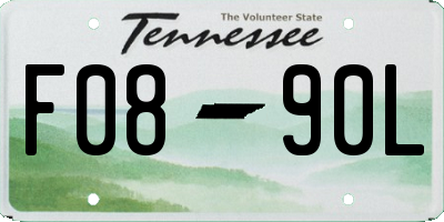 TN license plate F0890L