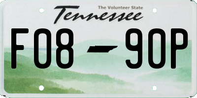 TN license plate F0890P