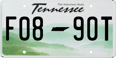 TN license plate F0890T