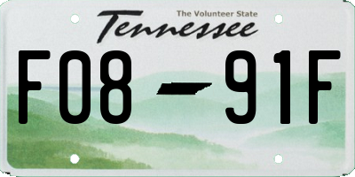 TN license plate F0891F