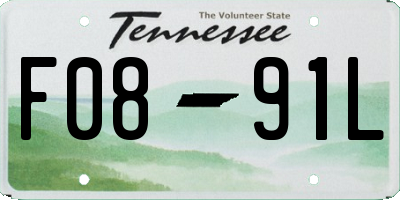 TN license plate F0891L