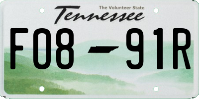TN license plate F0891R