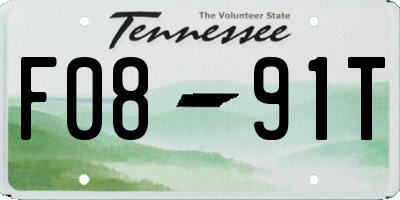 TN license plate F0891T