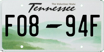 TN license plate F0894F