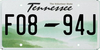 TN license plate F0894J
