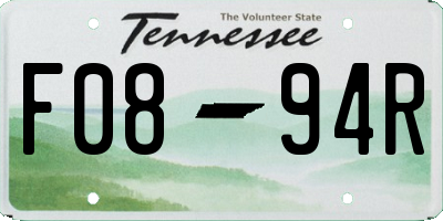 TN license plate F0894R