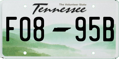 TN license plate F0895B