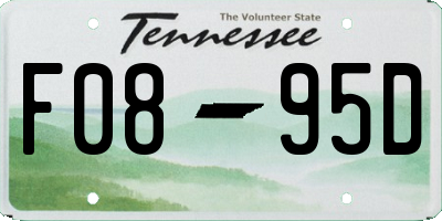 TN license plate F0895D
