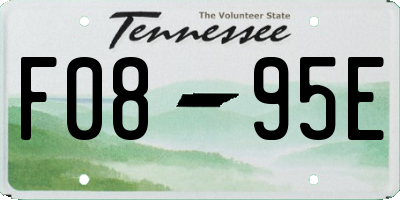 TN license plate F0895E