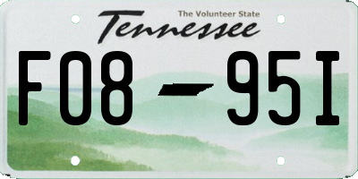 TN license plate F0895I