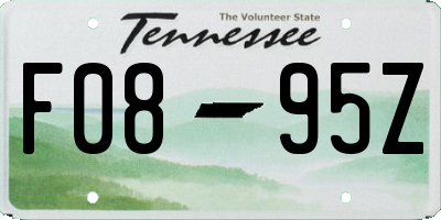 TN license plate F0895Z
