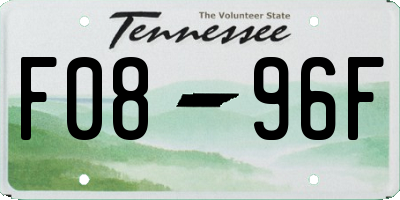 TN license plate F0896F