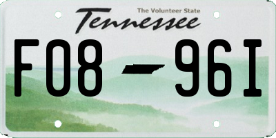 TN license plate F0896I