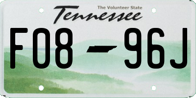 TN license plate F0896J