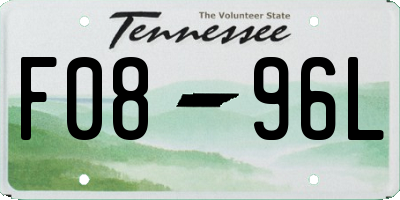 TN license plate F0896L