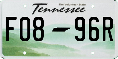 TN license plate F0896R
