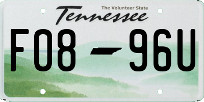 TN license plate F0896U