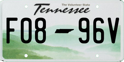 TN license plate F0896V