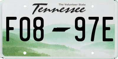 TN license plate F0897E