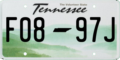 TN license plate F0897J