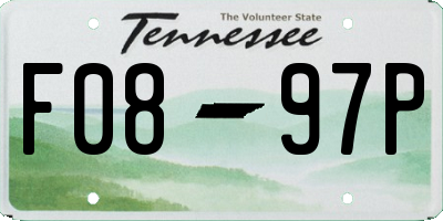 TN license plate F0897P