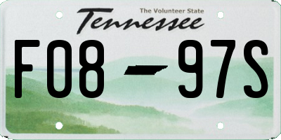 TN license plate F0897S