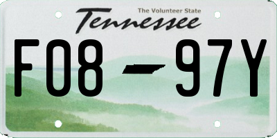 TN license plate F0897Y
